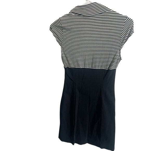 Y2K Vintage Guess Jeans Womens Striped & Black Contrast Dress Size S - Picture 3 of 4